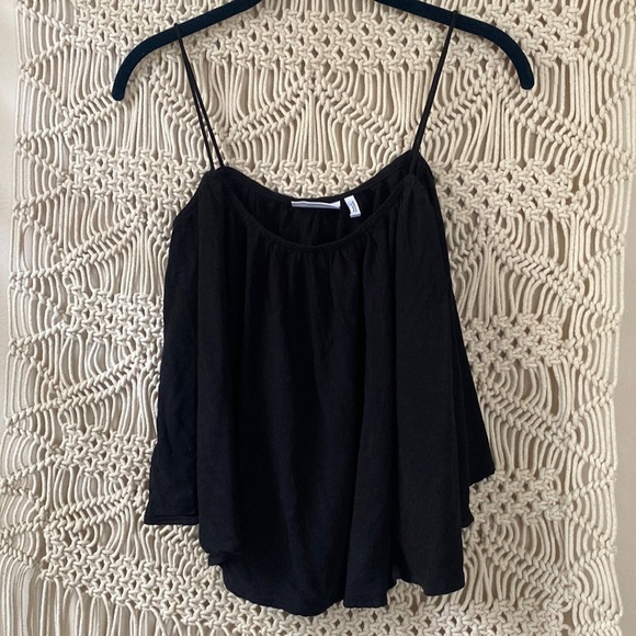 Weekday, spaghetti strap,black tank top, sz 36 - Picture 1 of 5
